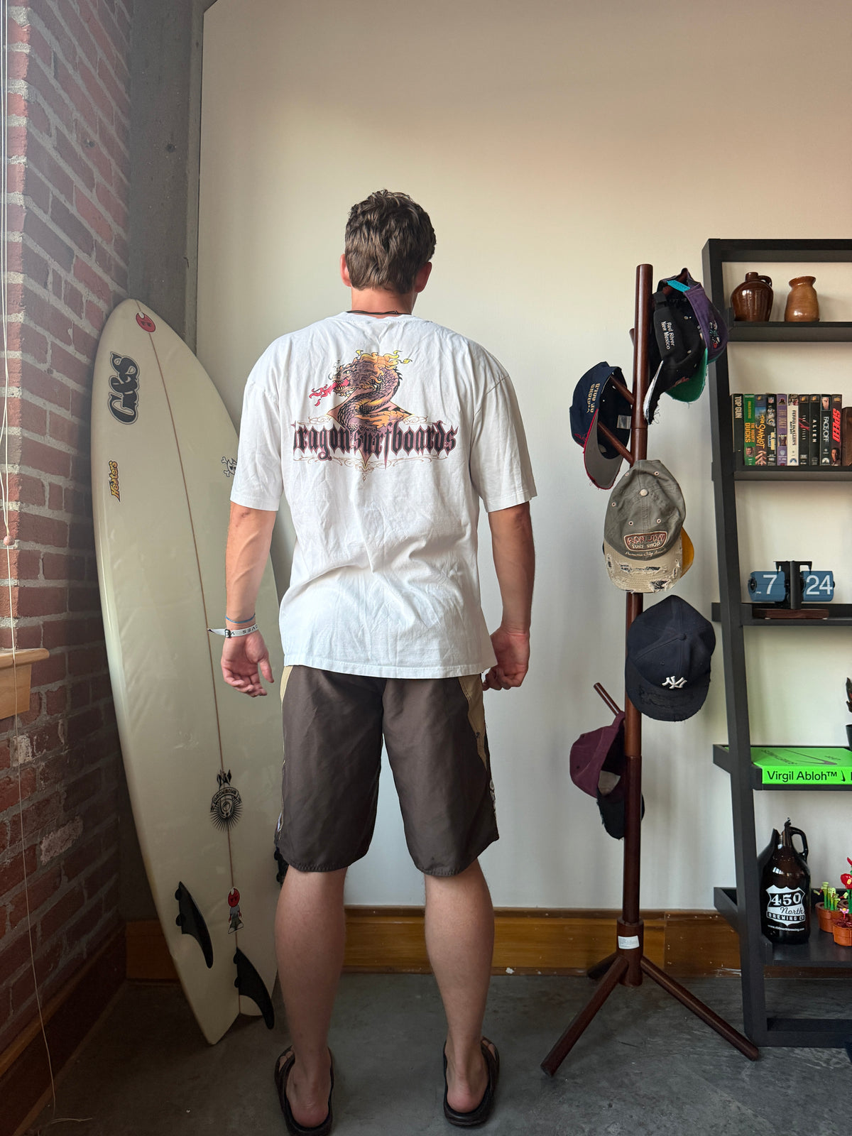 Crazy Shirts Dragon Surfboards Double Sided Graphic Shirt 90's - XL