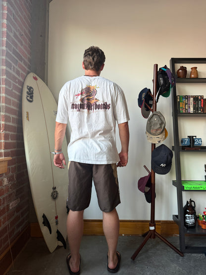 Crazy Shirts Dragon Surfboards Double Sided Graphic Shirt 90's - XL