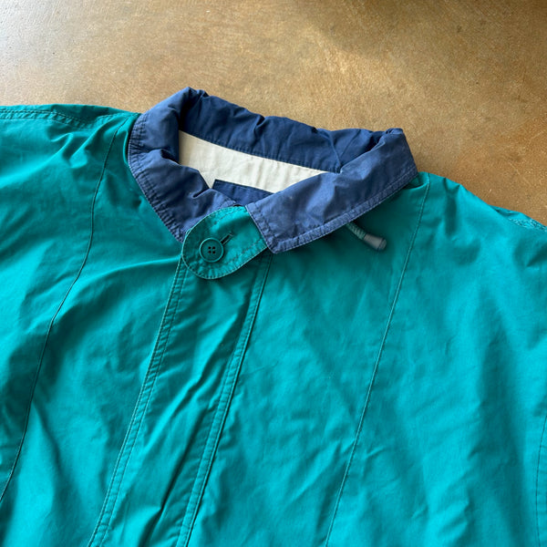 London Fog Full Zip Rain Jacket Teal 90's - XL hover