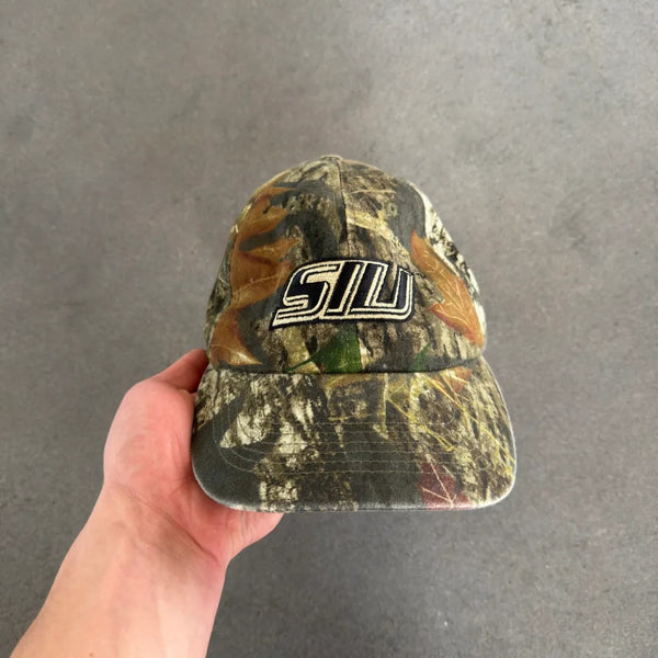 Southern Illinois University SIU Embroidered Camo Strapback Hat 90's - OSFA