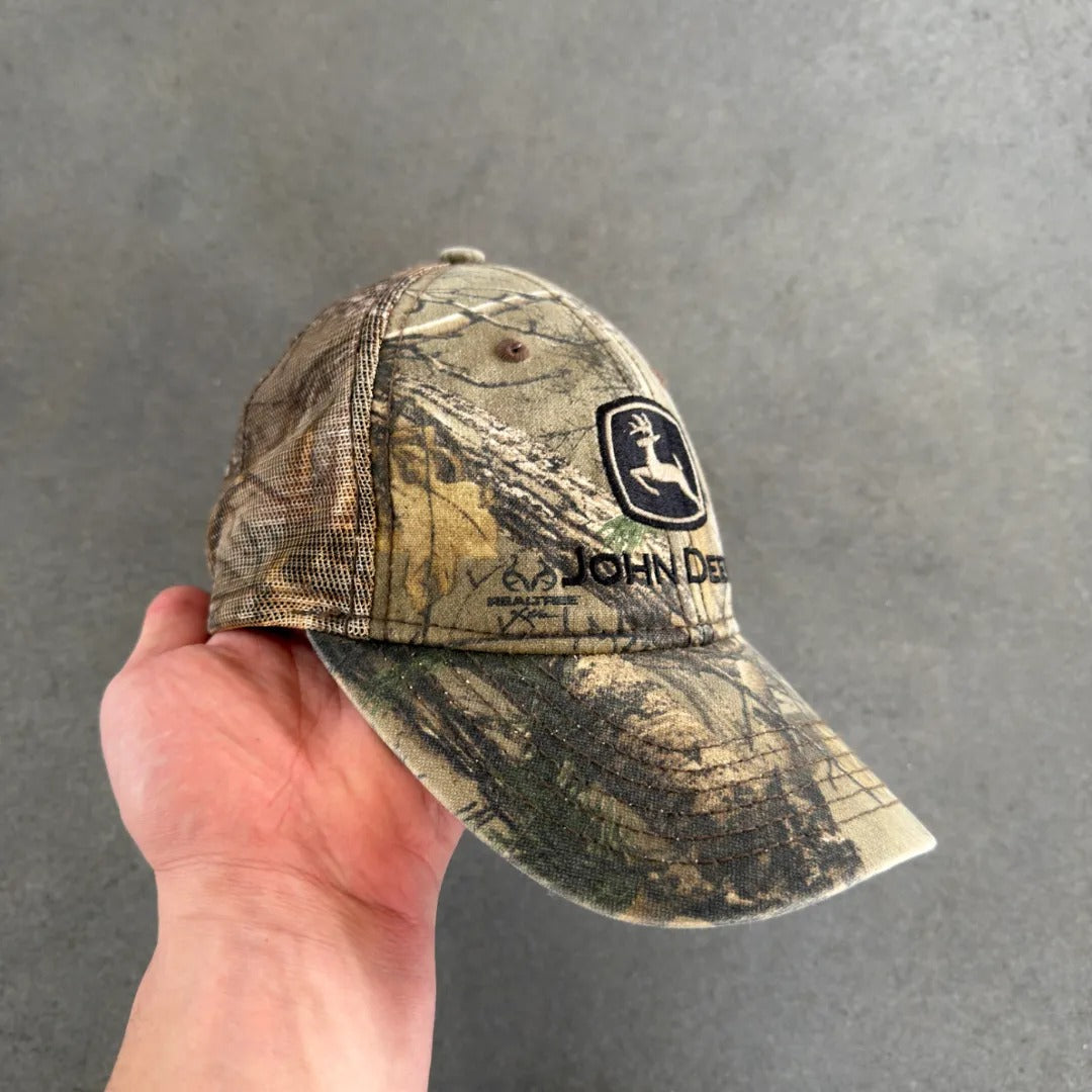John Deere Camo Snapback Hat 00's - OSFA