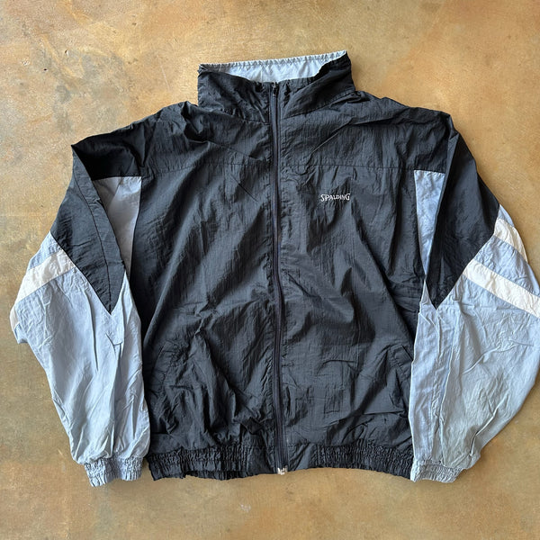 Spalding Cotton Lined Full Zip Windbreaker Jacket 90's - XL
