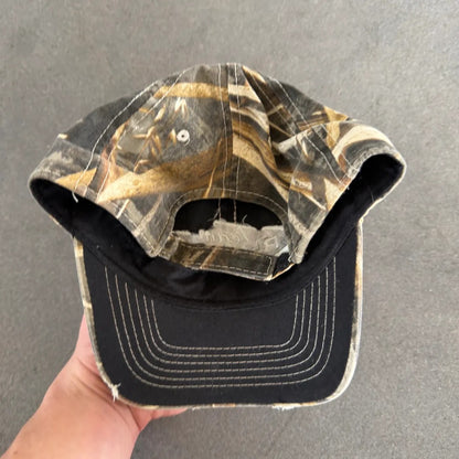 Team Realtree Camo Distressed Strapback Hat 00's - OSFM